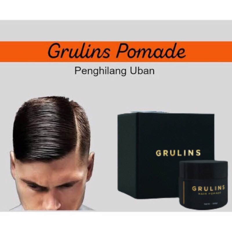 Pomade Minyak Rambut Grulins Obat Uban Alami Penghitam Rambut Alami Obat Uban Rambut - Grulins