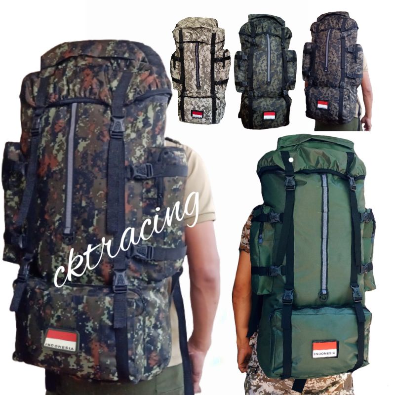 tas ransel carrier 65l tactical army outdoor hiking camping - tas gunung - tas besar