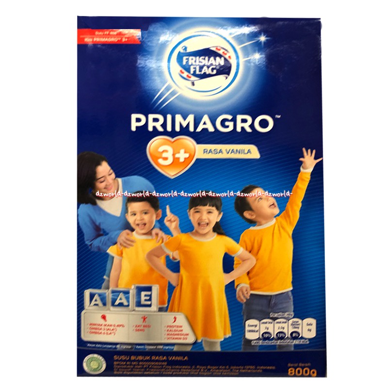 Frisian Flag Primagro 3 Plus 800gr Susu Formula Anak 3tahun Rasa Vanila FF Susu Bendera Frisianflag Vanila 3+