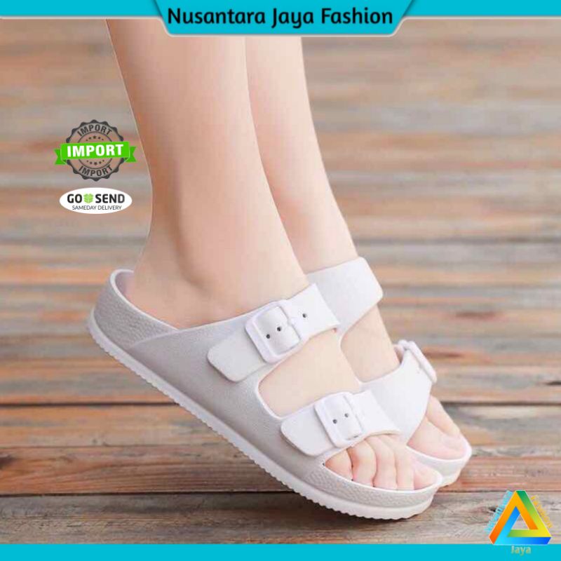 Sandal Wanita 2 Strap Birken Korea Style Balance B 2022