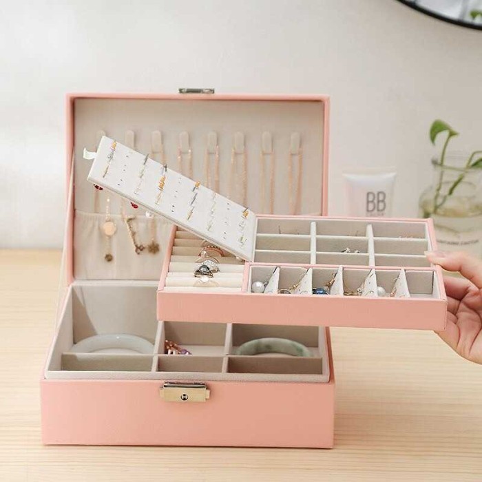 safety box 2 tingkat gold accesories watch diamond anting cincin emas