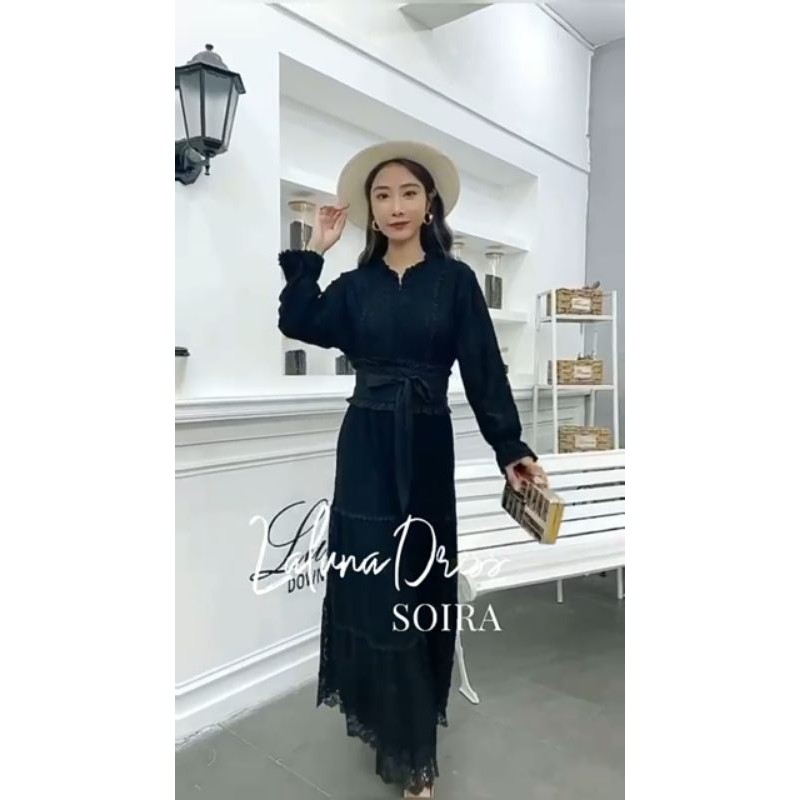 Laluna dress ORI Soira Hitam
