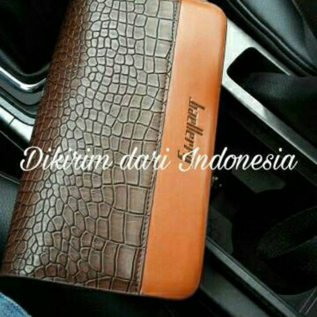 Menjual Dompet Pria Baellerry Clutch Handbag Zipper Motif Kulit Buaya Murah