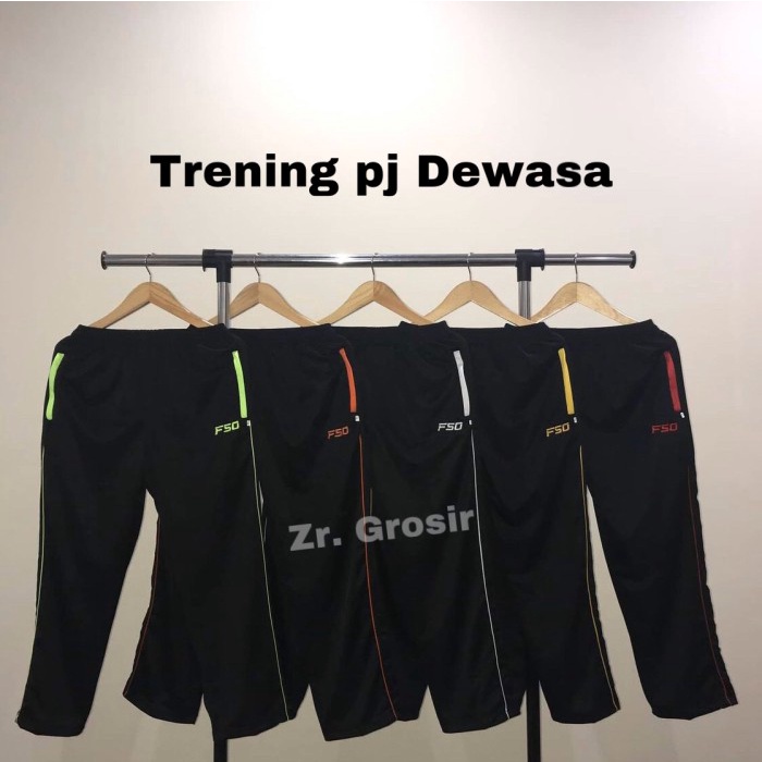 PRIA-LARI-CELANA- CELANA TRENING OLAHRAGA PANJANG DIODORA LARI COWOK PRIA MURAH JUMBO - LIST MERAH,
