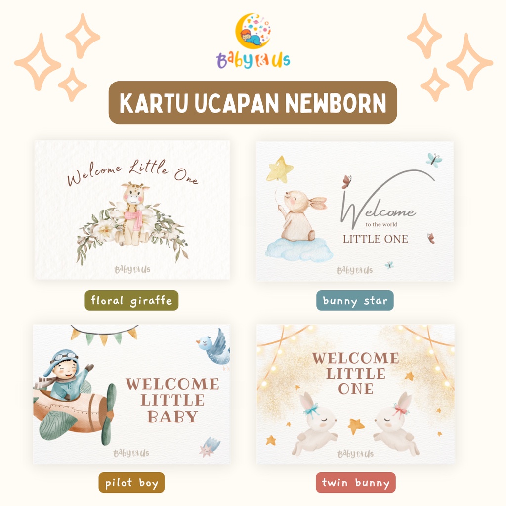 Baby &amp; Us - Kartu Ucapan / Greetings Card Kado Lahiran Bayi Newborn Baby Aesthetic