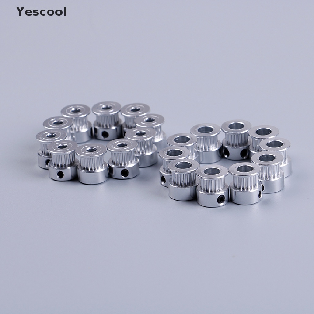 Yescool 10Pcs gt2 timing pulley 20 Gigi bore 5mm 8mm Untuk gt2 synchronous belt 2gt