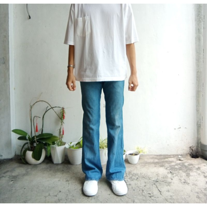Lea Blue Pants Original (Cutbray Straight Loose)