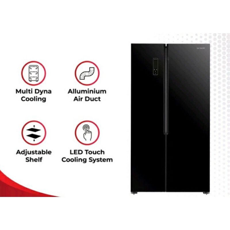 Kulkas SHARP Side by Side - SJ IS61G BK