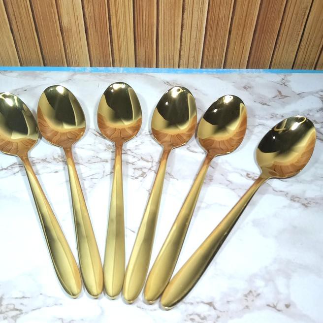 Limited-254  sendok makan gold stainless/sendok tebal/sendok gold hotel 2413