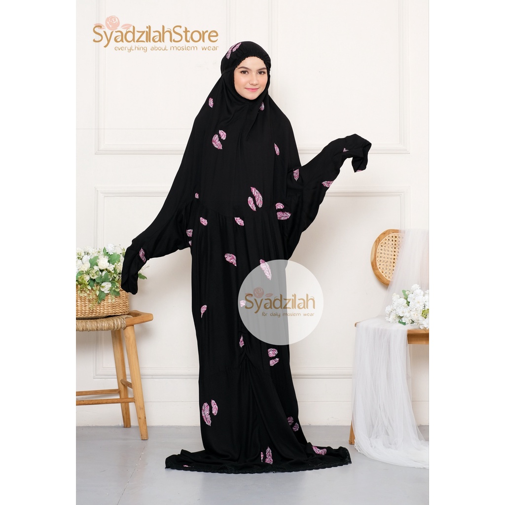 SYADZILAH - Mukena Terusan Dewasa Bordir Maulida Katun Rayon