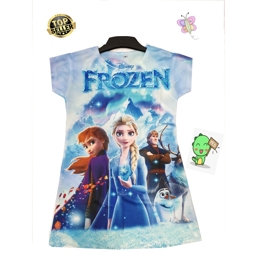 Dress Anak Frozen / Dress anak scuba Frozen