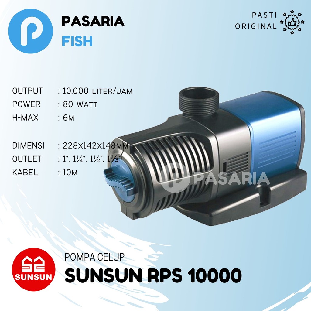 SUNSUN RPS10000/RPS 10000 liter/jam Pompa Celup Chamber/Filter Hemat Daya
