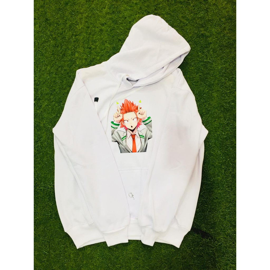 Hoodie Eijiro Kirishma Sturdy Hero White anime My hero Academia Boku No Hero Character