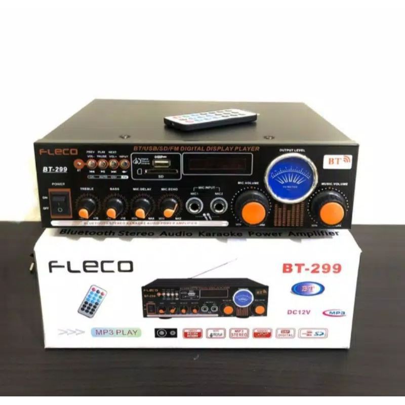 Amplifier Subwoofer Fleco 229 Original Amplifier Bluetooth Karaoke Mp3 Player Radio /Power Amplifier