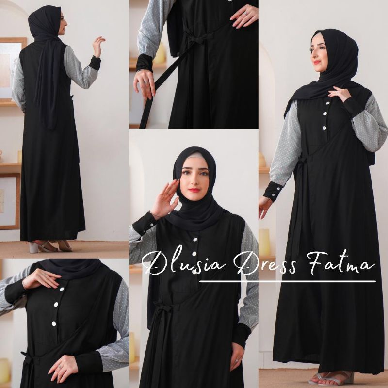 Daster arab DLUSIA FATMA Gamis Rayon Maxi Dress Super klok