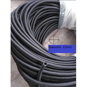 Selongsong pelindung Kabel Mobil Motor / Fleksible Pleksibel  spriral belah ukuran Diameter 5, 7,10,13,15,19 mm harga per 1 meter, kabel Belah fleksibel tahan panas