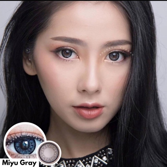 Miyu hola gray &amp; brown softlens original korea