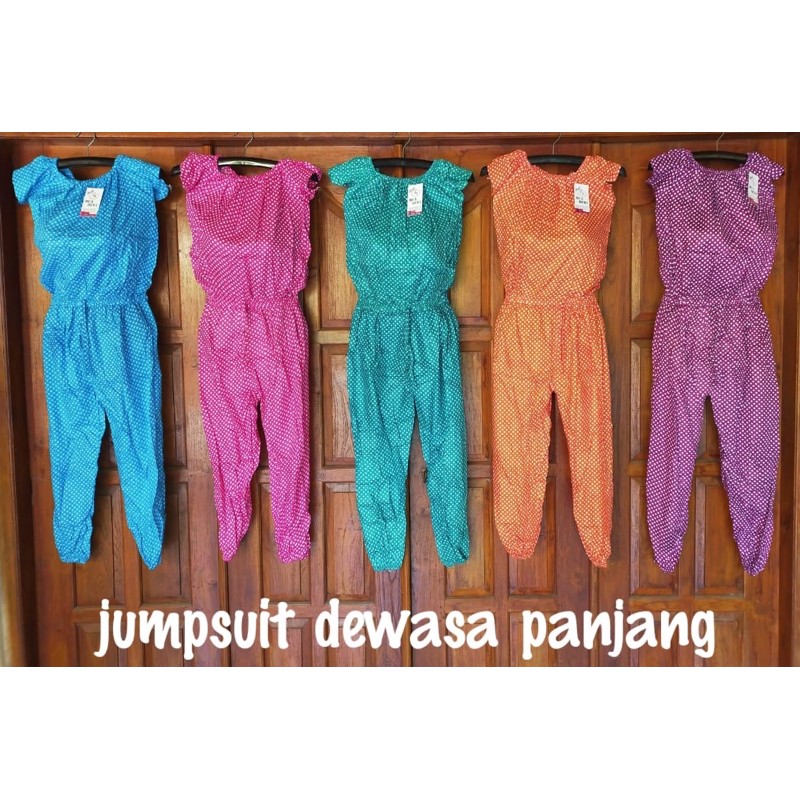 JUMPSUIT WANITA OVERALL PANJANG MOTIP ONDE WARNA KIRIM RANDOM