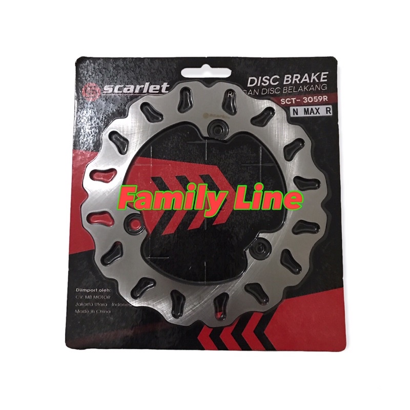 Piringan Cakram Scarlet Disc Brake Standar Set Depan Belakang Yamaha All New Nmax 2020-2022 Dan Yamaha Nmax OLD 2019 Ke Bawah Disc Scarlet Racing