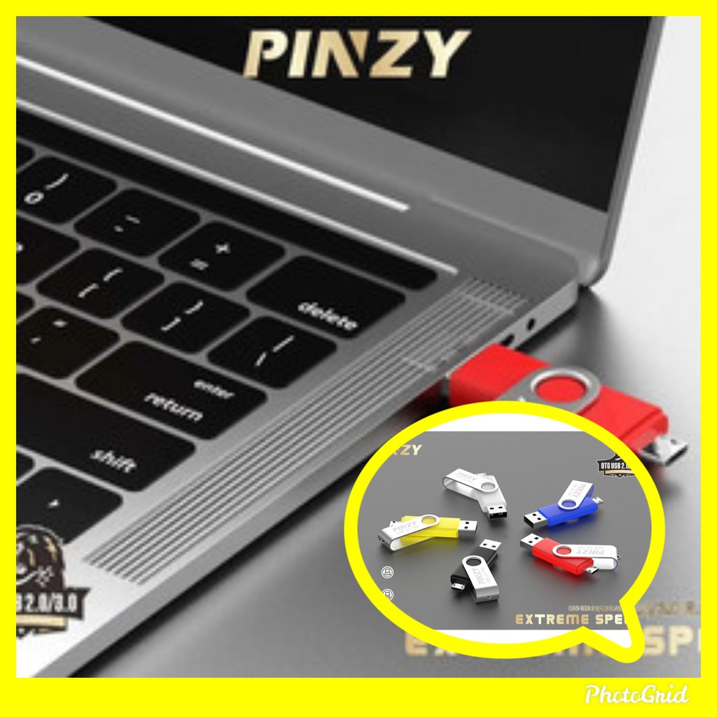 FLASHDISK OTG 32GB MERK PINZY ORIGINAL GARANSI LIFE TIME