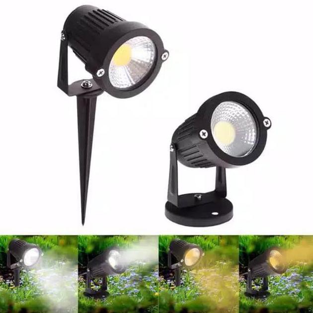 lampu taman 5w sorot led lampu sorot taman tembak 5 watt outdoor - kuning tancap l01