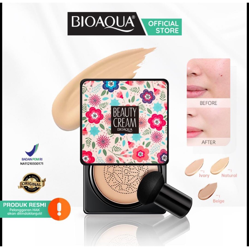 BIOAQUA bb cushion whitening Beauty cream 20g BPOM