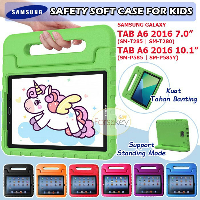 Case Tab Tablet Samsung Kids Softcase Standing A 6 2016 7inch 10.1inch T285 P585 Casing Tab Anak
