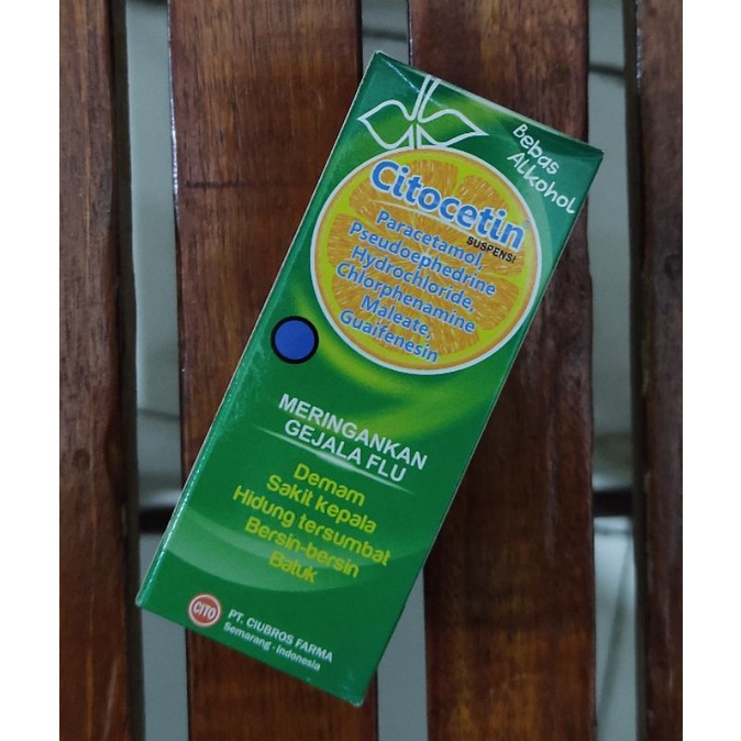 Citocetin Sirup 60 ML / DEMAM / SAKIT KEPALA / HIDUNG TERSUMBAT / BERSIN-BERSIN / BATUK