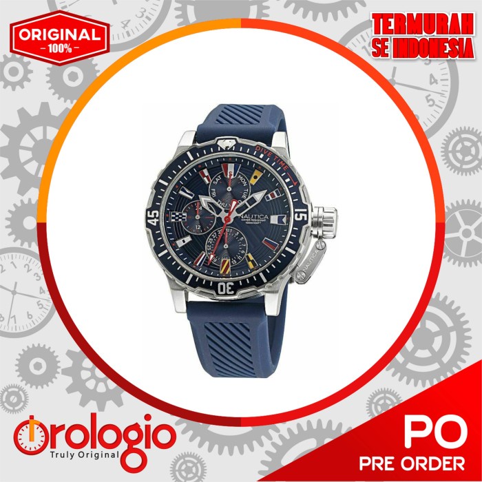 Nautica Glenrock Lagoon Silicone Strap Watch NAPGLF008