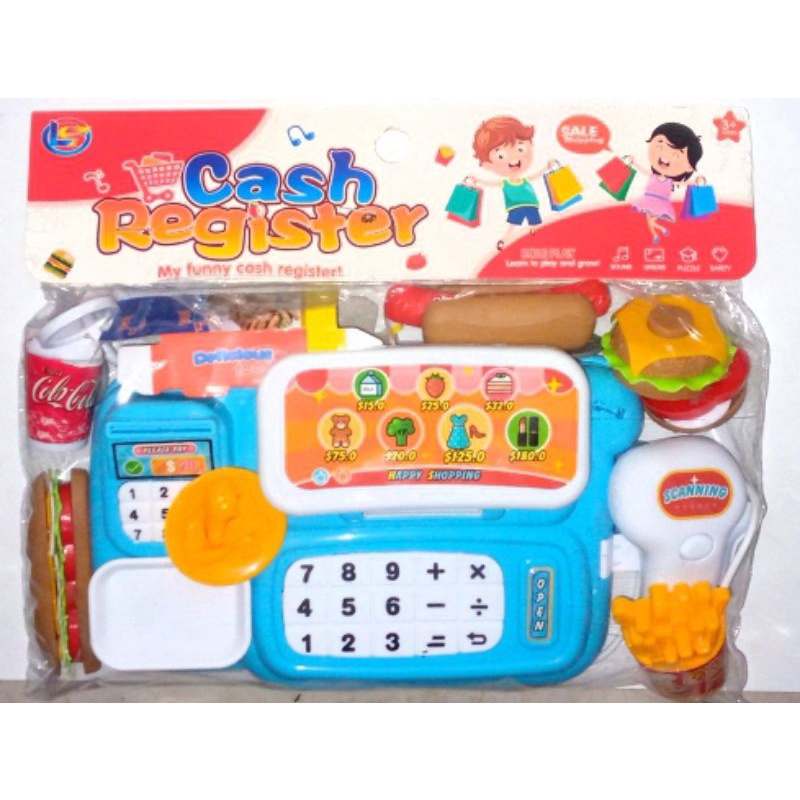 Mainan anak-anak cash register fast food LK 21