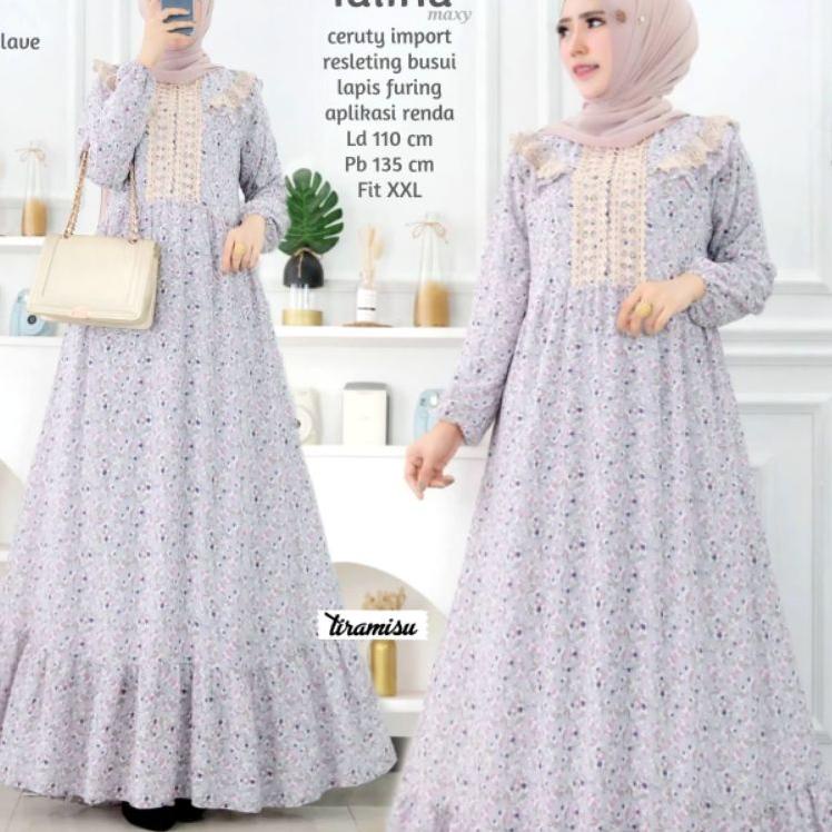 Harga Bersahabat.. orlean maxi dress muslim gamis ceruty full furing gamis terbaru kekinian gamis ko
