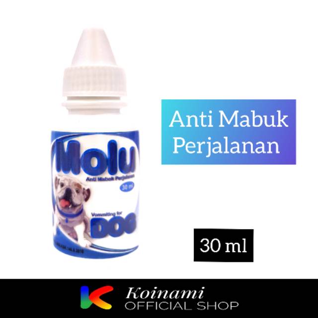 MOLU DOG / OBAT ANTI MABOK UNTUK ANJING DI PERJALANAN / TALI MAS