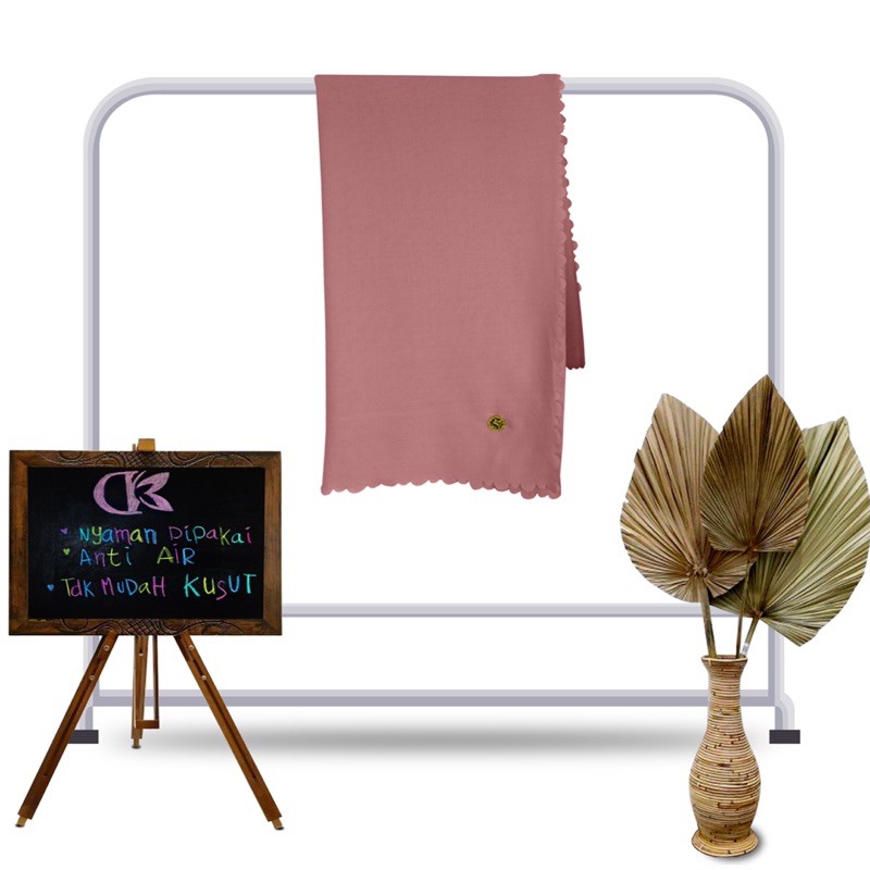 Hijab Voal Superfine Waterproof Laser Cut - DUSTY PINK