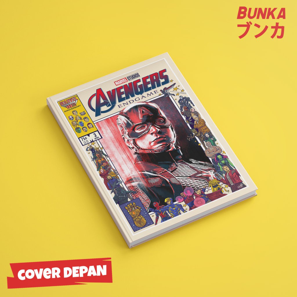 

Notebook Marvel Avengers Captain America Hardcover A5 Buku Tulis Catatan Note Agenda Planner Jurnal