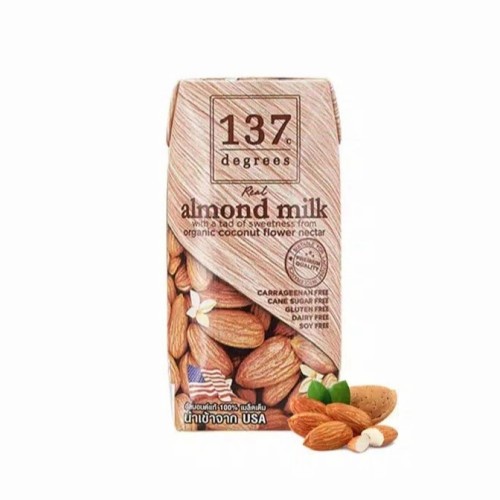 137 DEGREES ALMOND MILK 180 ML WALNUT PISTACHIO SUSU ORIGINAL HALAL - ALMOND ORIGINAL