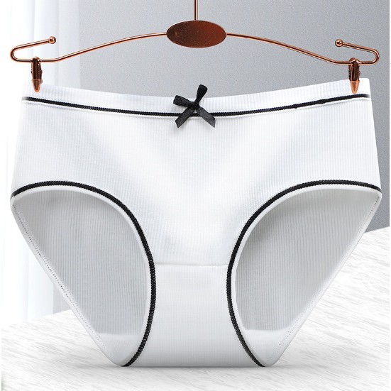 Celana Dalam Wanita Pita Underwear Katun Premium Polos Warna Solid-Putih