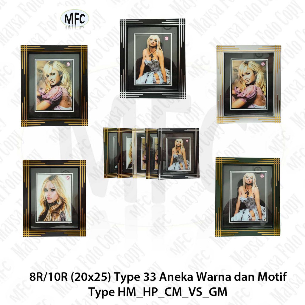 Bingkai Foto Frame Pigura 8R atau 10R 20x25 Nikko Type 33 Frame Plastik Murah