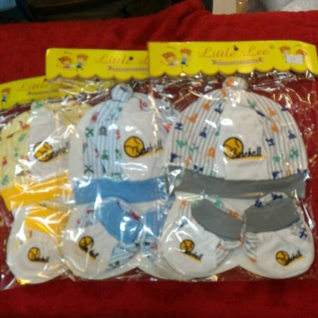 Topi bayi set little lee / kity / boboko