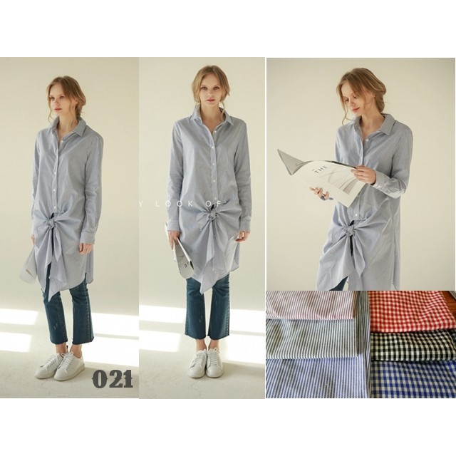 [Victoria Dress CS] dress wanita katun motif salur dan kotak KUALITAS BAGUS