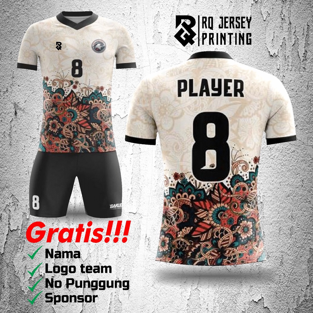 jersey BIKIN 5 GRATIS 1  stelan BAJU+CELANA jersey bola/futsal custom nama,logo,nomor dll fullprint