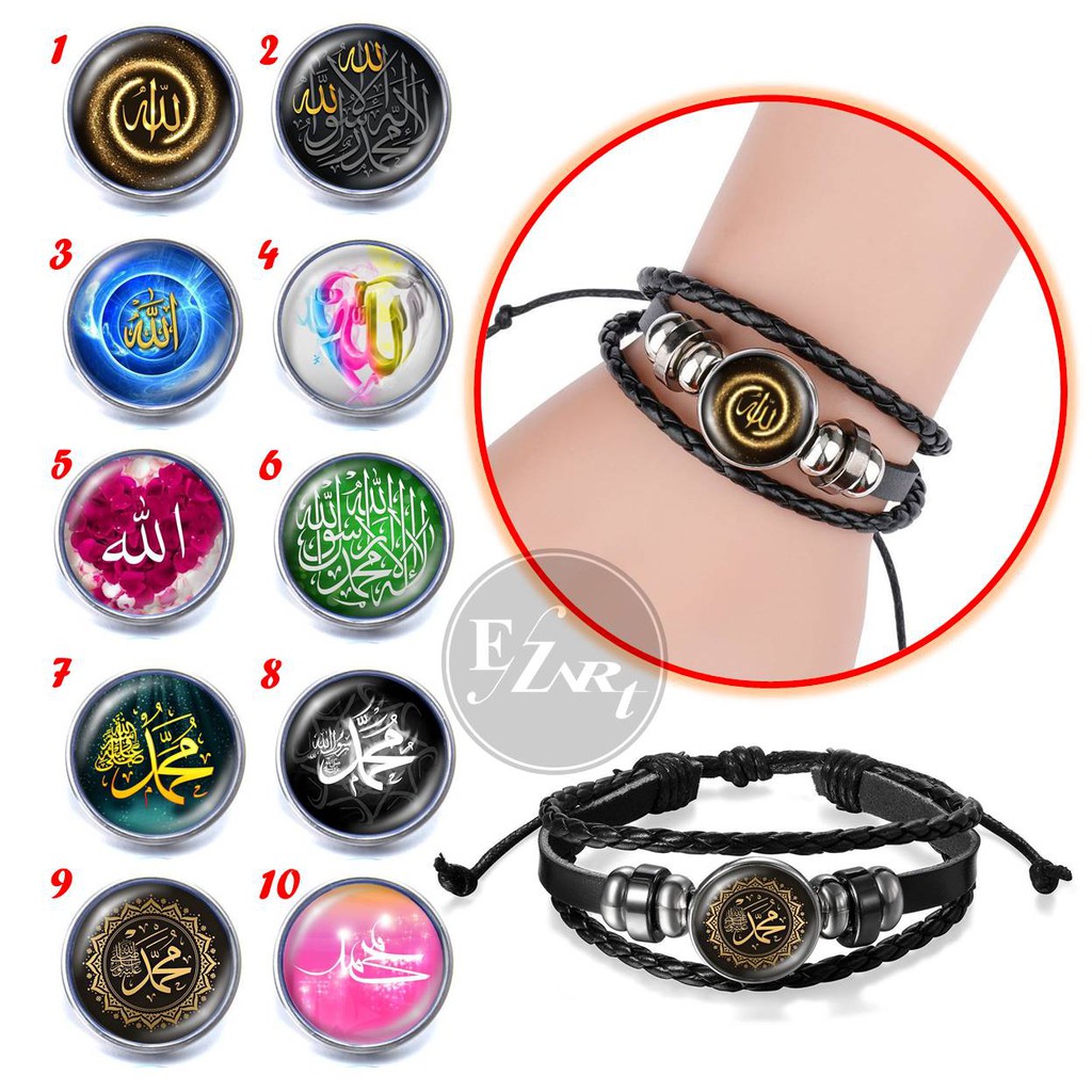 MOTIF TERBARU GELANG LAFADZ TULISAN ALLAH MUHAMMAD KULIT KEPANG MULTILAYER