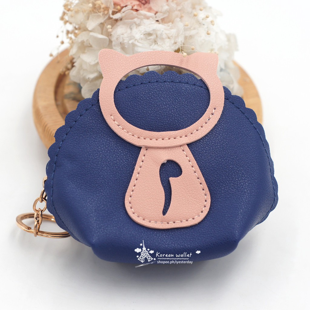 *ALIBABA1688* Dompet Koin Kecil D80 Bahan Kulit Pu Dengan Resleting Simpel