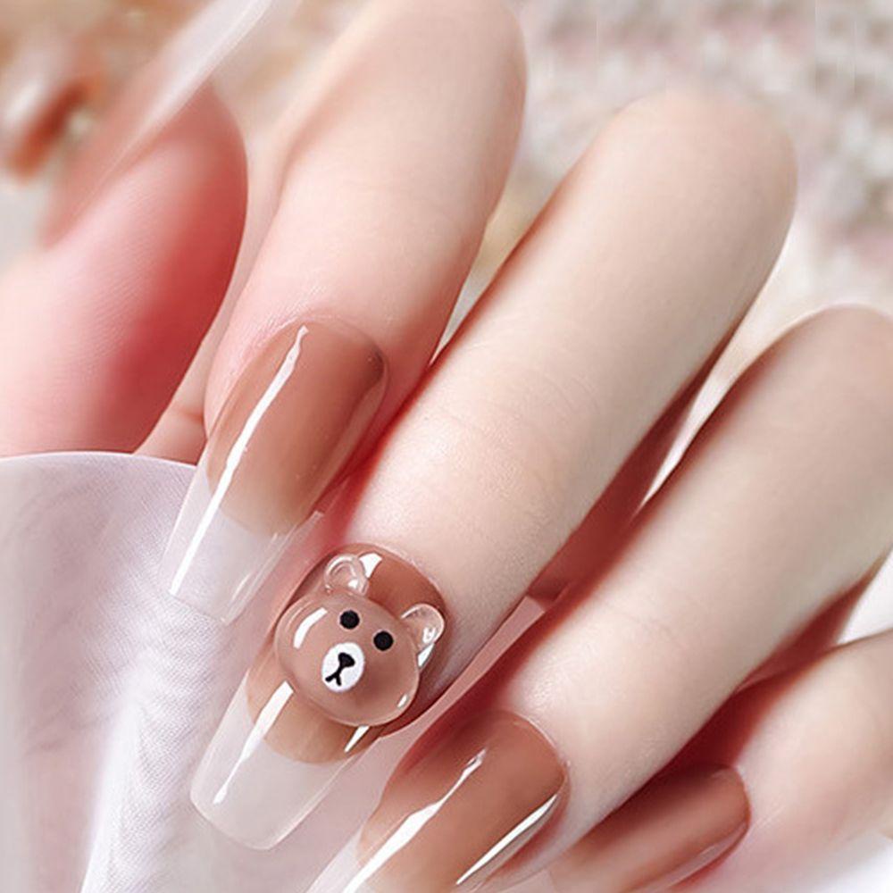 AUGUSTINA Augustina Paku Charms Lucu Permen Warna Kuku Kecantikan Hiasan Kuku DIY Manicure Aksesoris 3D Dekorasi Kuku