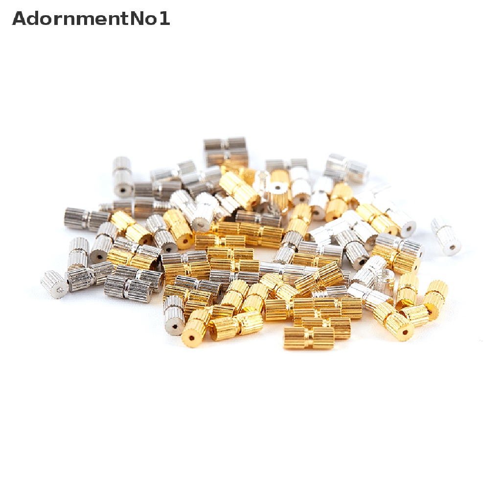 (AdornmentNo1) 50 Pcs Sekrup Rhodium Untuk Membuat Perhiasan Diy