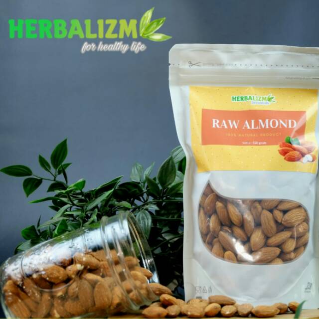 

Raw Almond 250gram Mentah