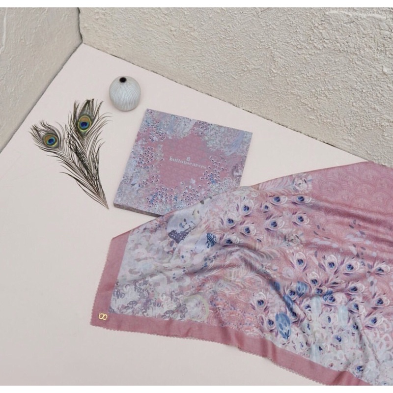 Buttonscarves Ederra series voal-Dusty rose