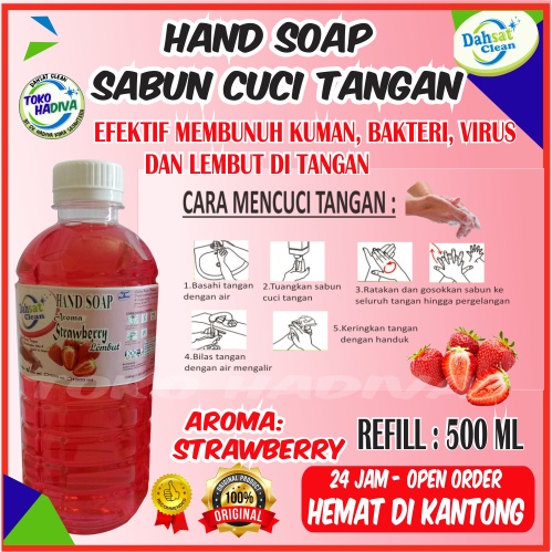 SABUN CUCI TANGAN 500 GRM BOTOL REFILL HAND SOAP HAND WASH - LEMBUT DI TANGAN