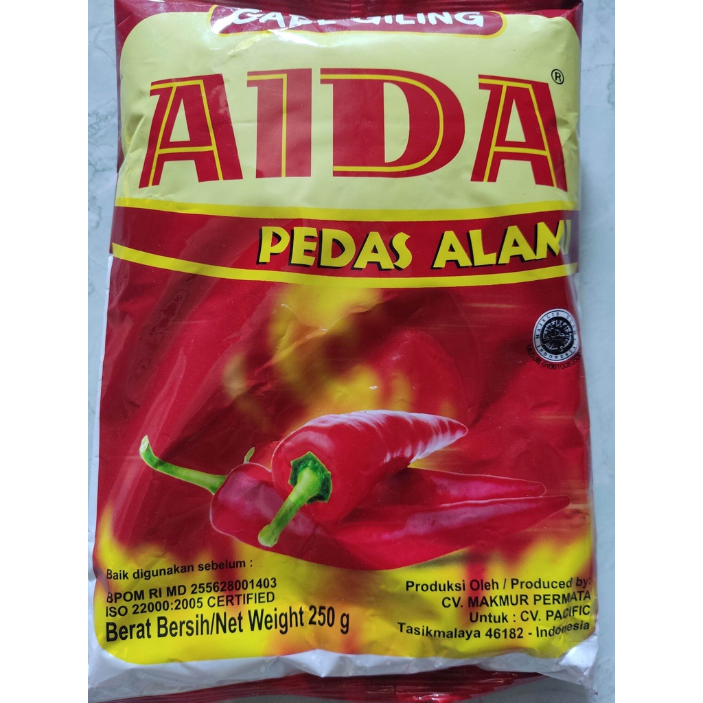 

Cabe bubuk cabe giling AIDA pedas alami 250gr