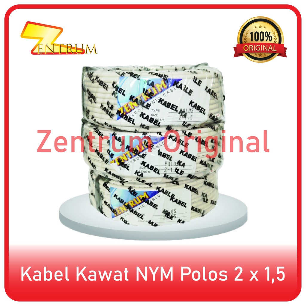 Kabel Listrik Kawat NYM POLOS 2 x 1.5 (30 Meter)