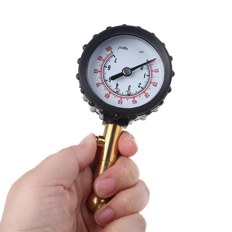 Gro 0-100 PSI Tire Pressure Gauge Tire Pressure Measuring Instrument Easy Read Dial Type Gauge for Car Motorcycle